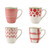 Viva by Vietri Mistletoe Assorted Mugs - Set of (Set of 4)