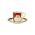 Vietri Old St. Nick Espresso Cup & Saucer - Red Hat