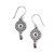 Brighton Pebble Dot Medali Reversible French Wire Earrings Amethyst