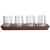 Simon Pearce Ludlow Whiskey Glass Set With Wood Base