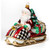 MacKenzie Childs Glass Ornament - Snowmobile Santa