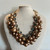 Spartina 449 Gem Pearl Cluster 18 Necklace Bronze