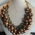 Spartina 449 Gem Pearl Cluster 18 Necklace Bronze
