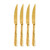 Vietri Martellato Gold Steak Knives - Set of 4