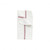 Casafina Carolina Napkin White - Red 50% Linen  - Set of 2