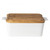 Casafina Ensemble Bread Box Gift 16 inch Rectangular Oak - White