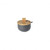 Casafina Pacifica Sugar Bowl 4 inch with Oak Lid/Spoon - Seed Grey