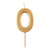 Caspari Birthday Number Candle 0 - Gold