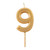 Caspari Birthday Number Candle 9 - Gold