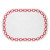 Bodrum Chains White Red Oval Mats (Set of 4)