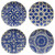 Costa Nova Salad/Dessert Set of 4 Plates - Algarve(Elements)