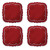 Skyros Designs Linho Coaster Scalloped Square - Red Red/White