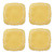 Skyros Designs Linho Coaster Scalloped Square - Yellow/White