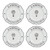 Juliska L'Amour Toujours Dessert/Salad Plates Assorted Set/4