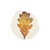 Vietri Autunno White Oak Leaf Salad Plate