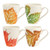 Vietri Autunno Assorted Mugs - Set of 4