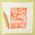 Kei & Molly Flour Sack Dish Towel Drink Local - Desert Coral