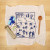 Kei & Molly Flour Sack Dish Towel Ice Skaters - Marine Blue