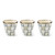 MacKenzie Childs Sterling Check Herb Pots Set of 3