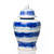 Abigails Watercolor Large Blue & White Urn with Lid