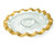 Annieglass Roman 14.75" Round Chip And Dip Server Platinum Ruffled