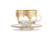 Arte Italica Vetro Gold Coffee Cup & Saucer