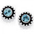 Brighton Blue Twinkle Color Round Mini Post Earrings