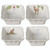 Casafina Deer Friends White Individual Square Bakers (4)