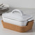 Casafina Ensemble Rectangular Covered Casserole with Cork Tray - White