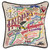 Cat Studio Embroidered State Pillow - Indiana