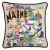 Cat Studio Embroidered State Pillow - Maine