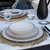 Costa Nova Augusta Natural Black Dinner Plate 11 Inch - Set of 6