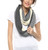 Darzzi Grey Natural Combo Merino Loop Scarf