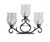 Dessau Home Bronze 3 Light Flare Scroll Hurricane Home Decor