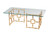 Dessau Home Glass Top Bamboo Float Coffee Table Home Decor