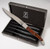 Fortessa Stainless Steel Provencal Non Serrated Dark Wood Steak Knife 4 Piece Boxed Set