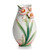 Franz Porcelain Collection Daffodil Design Sculptured Porcelain Small Vase