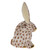 Herend Brown Fishnet Figurine - Rabbit Miniature 2.25 inch H