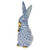 Herend Blue Fishnet Figurine - Standing Bunny 3.5 inch H