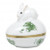 Herend Porcelain Chinese Bouquet Green Egg Bonbon with Bunny 3L X 3H