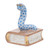 Herend Blue Fishnet Figurine - Bookworm 1.5 inch L X 2.25 inch H