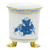 Herend Porcelain Chinese Bouquet Blue Mini Cachepot with Feet 3.75L X 4H