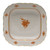 Herend Chinese Bouquet Rust Square Fruit Dish 11 inch Sq