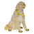 Herend Shaded Butterscotch Fishnet Figurine Golden Retriever 4.5 inch H X 3.75