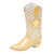 Herend Shaded Butterscotch Fishnet Figurine - Cowboy Boot 2.25 inch L X 2.5 inch H