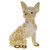 Herend Shaded Butterscotch Fishnet Figurine - Chihuahua 1.75 inch L X 2.5 inch H