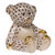 Herend Shaded Brown Fishnet Figurine - Small Teddy Bear 2.5 inch L X 2.5 inch H