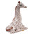 Herend Shaded Brown Fishnet Figurine - Giraffe 4.5 inch L X 5 inch H