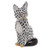 Herend Shaded Black Fishnet Figurine - Sitting Fox 1.5 inch L X 1.75 inch H