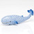 Herend Shaded Sapphire Blue Fishnet Figurine - Whale 4.75 inch L X 2.25 inch H
